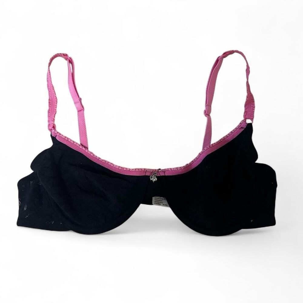 Vintage y2k mcbling balconette lace bra